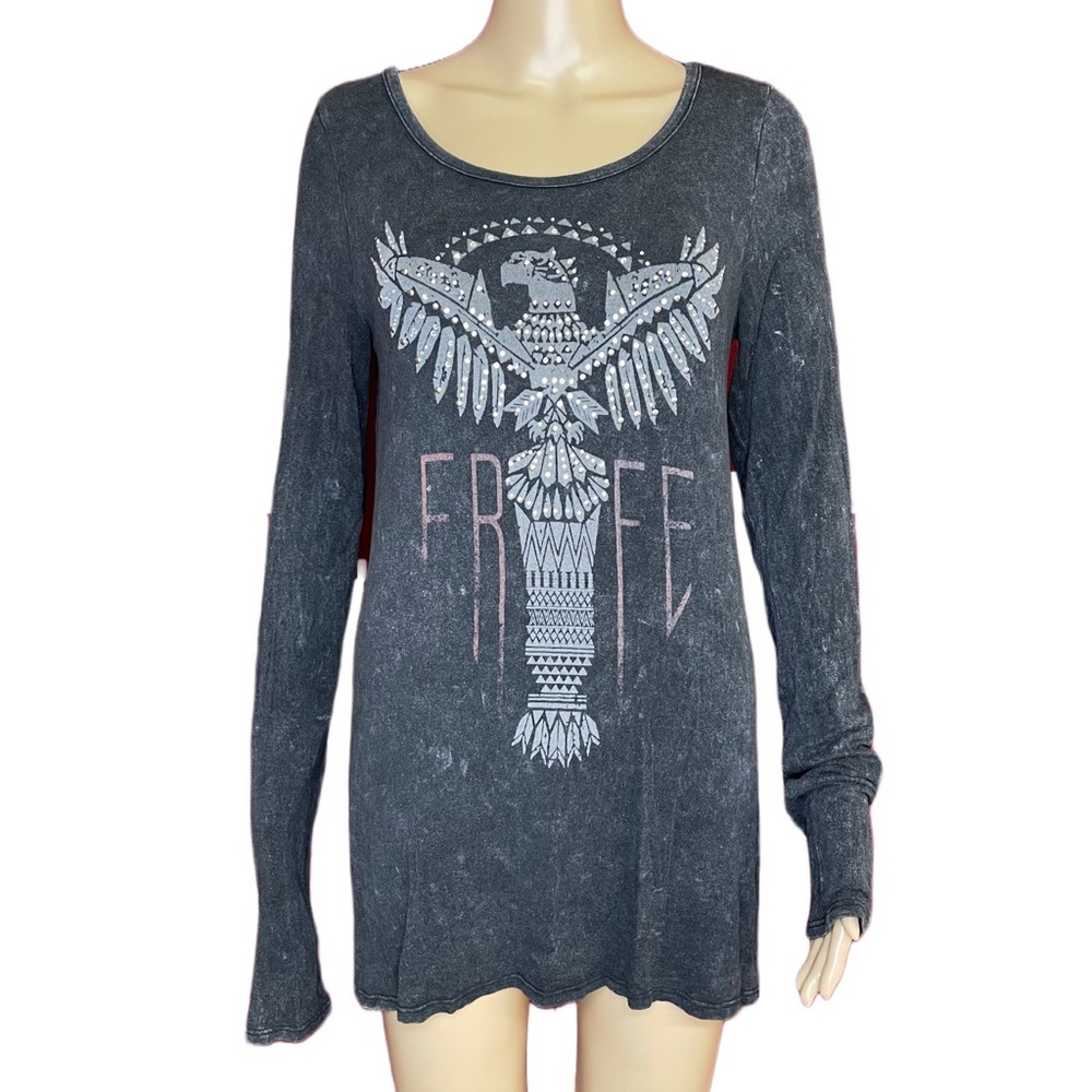 Phoenix Rising Long Sleeve T-Shirt Dress/Tunic Size Small